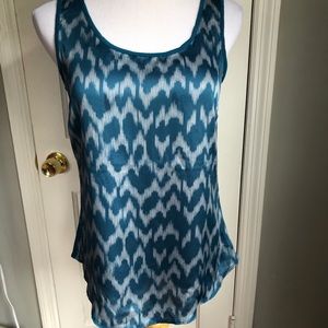 Teal Ikat tank
